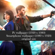 Elizabeth and Booker Cosplay Wallpaper - Bioshock Infinite