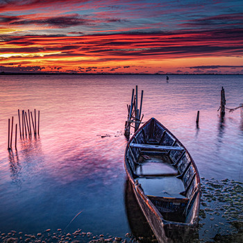 Tramonto sul lago