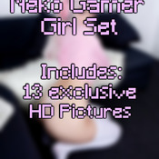 Neko Gamer Girl Set