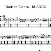 Spartito di "Notti in Bianco - BLANCO" per pianoforte