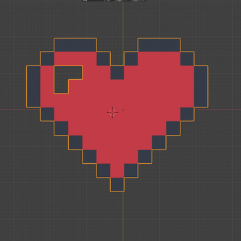 8 BIT HEART, VALENTINES DAY stl and blender files