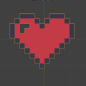 8 BIT HEART, VALENTINES DAY stl and blender files