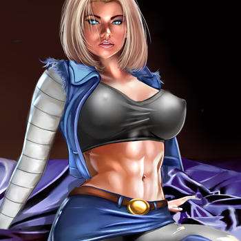 ANDROID 18 DRAGON BALL digital art