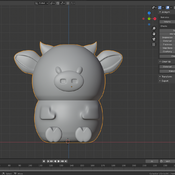 CUTE COW, BLENDER AND STL FILES