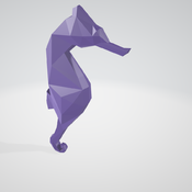 SEAHORSE LOW POLY stl and blender files