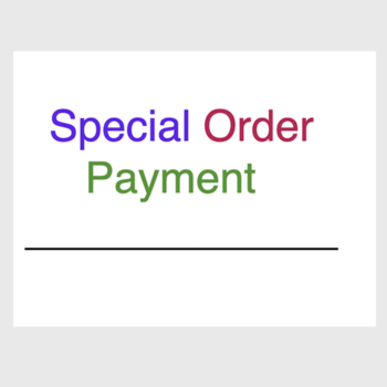 Special order payment