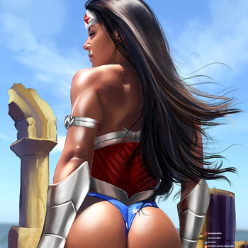 WONDER WOMAN pin up  digital art