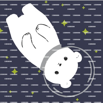 Bear floating in space, SVG AND PNG FILES