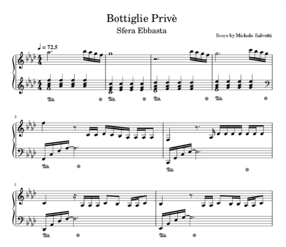 Bottiglie Privè - Sfera Ebbasta - michsalvetti. KEY: F minor