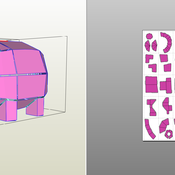 Cute piggy paper piggy bank, ready to print, PDF AND PDO FILES