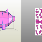 Cute piggy paper piggy bank, ready to print, PDF AND PDO FILES
