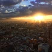 El Sol despidiéndose en la Ciudad de México