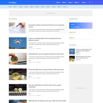 EvoMax Pro Template blogger Premium Blogspot
