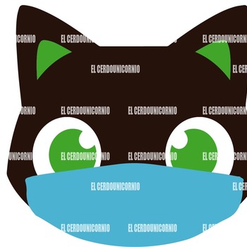 Kitten with a mask, SVG AND PNG FILES