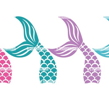 mermaid tails JPG, PNG, AND SVG FILES