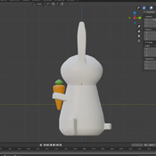 RABBIT WITH CARROT, CUTE BLENDER AND STL FILES