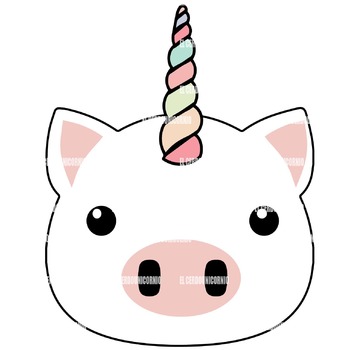 Unicorn pig vector, svg and png files