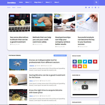 ZeroMax Pro Template blogger Premium Blogspot