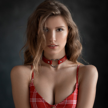 The girl in red