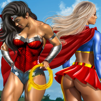 WONDER WOMNA X SUPER GIRL