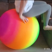 Video 126 - hard riding my tight rainbow Eduplay Gymball