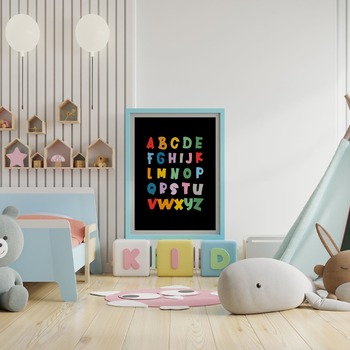 Alphabet Poster, ABC Print, PRINTABLE Wall Art, Educational Wall Art, Kids Room Decor, Nursery Decor, Instant Download...