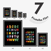 Alphabet Poster, ABC Print, PRINTABLE Wall Art, Educational Wall Art, Kids Room Decor, Nursery Decor, Instant Download...