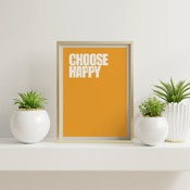 Choose Happy... Inspirational Typography Art, Motivational, Positive, Printable Wall Art, Printable Quote Art, Wall Decor, Printable Quote P