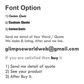 Custom Quote - Not buy this listint - This is only use for sample / advertising purpose