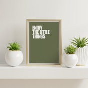 Enjoy the little things... Inspirational Quote, Positive Typography, Motivational Art, Printable Art, Printable Quote Poster, Printable Quot