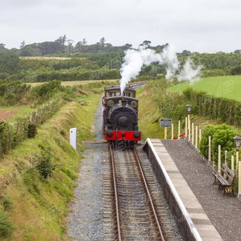 Kilmersdon Arriving at Truthall Halt. Helston Railway, Cornwall.