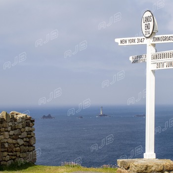 Landsend with Longships Lighthouse. Cornwall.