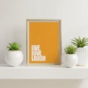 Live Love Laugh... Inspirational Typography Art, Motivational, Positive, Printable Wall Art, Wall Decor, Printable Wall Art