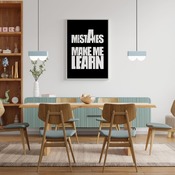 Mistakes make me learn... Printable Art, Poster Wall Art, Motivational Print, Inspirational Quote, Typographic Art, Colorful Print, *INSTANT