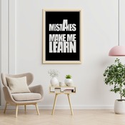 Mistakes make me learn... Printable Art, Poster Wall Art, Motivational Print, Inspirational Quote, Typographic Art, Colorful Print, *INSTANT