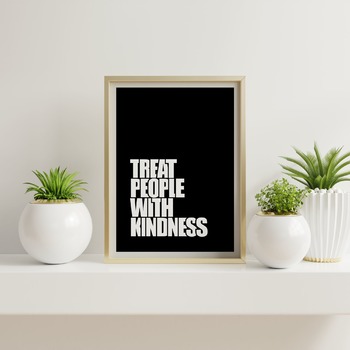 Treat people... Inspirational Typography Art, Motivational, Positive, Printable Wall Art, Printable Quote Art, Wall Decor, Printable Quote P