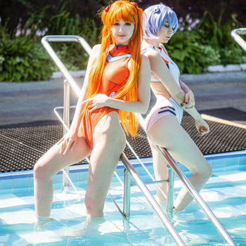 Asuka and Rei in bikini