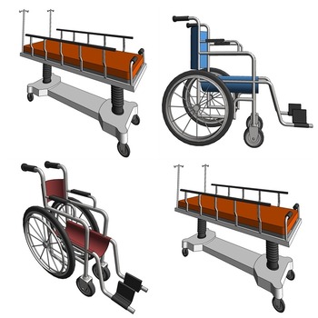 01 SUPPORT & FACILITIES / 04- Stretcher & Wheel Chairs Alcove (Revit families)