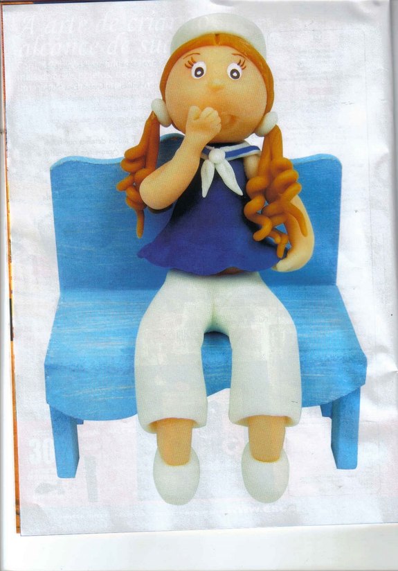 instant download of ebook on how to make a miniature in Polymer Clay--yellow hair girl