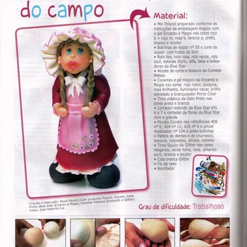 Instant download of miniature project polymer clay doll--a waitress :Miniature Projects with Polymer Clay