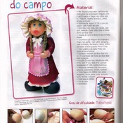 Instant download of miniature project polymer clay doll--a waitress :Miniature Projects with Polymer Clay