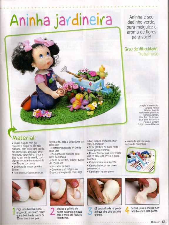 Instant download of miniature project polymer clay doll--a ugly girl :Miniature Projects with Polymer Clay