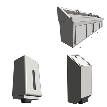 01 SUPPORT & FACILITIES / 18 Scrub - 3 Bay (Revit families) 