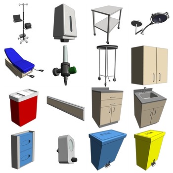 13 ENDOSCOPY/ 03 Procedure, Urodynamic Room (Revit families) 