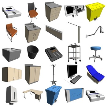 17 CHEMOTHERAPY / 02 Clinic_Consult, Oncology (Revit families) 