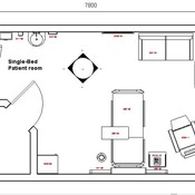 19 Single-Bed Patient room (Revit families) 