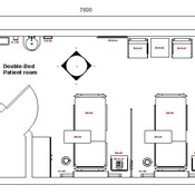 21 Double-Bed Patient room (Revit families) 