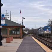 "Cali Bound" Amtrak Train Through Lisle, IL