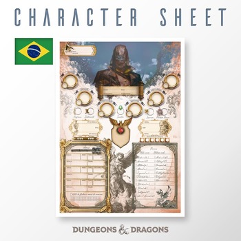 Ficha de personagem (Character Sheet) de Dungeons e Dragões totalmente personalizável.