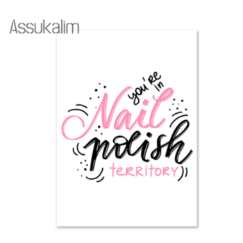 free shipping Painting Eyelash Poster Nail Polish Prints Pink Posters Nordic Print Beauty Salon Wall Pictures Girl Room Decor